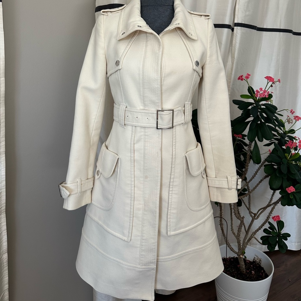 Karen Mullen. Military Double tailored with Belt coat.
